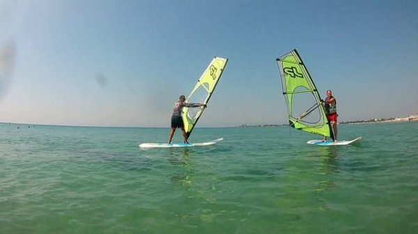 Лучший пляж в Евпатории. Виндсёрфинг на Чёрном море.