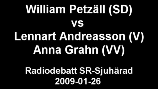 William Petzäll (SD) vs Lennart Andreasson (V) (del 2/4) смотреть онлайн