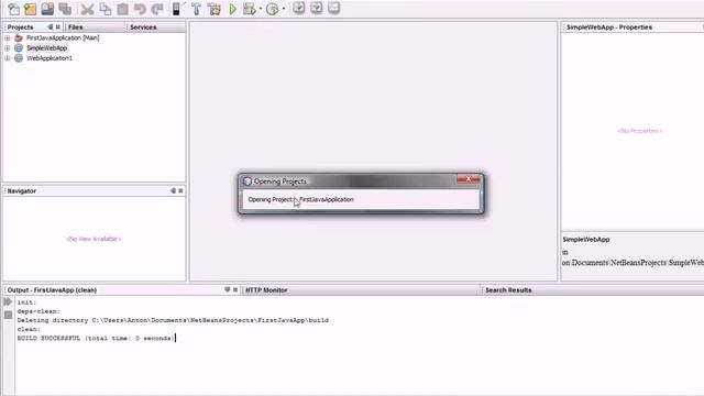 Создание простейшего приложение в среде NetBeans