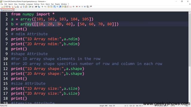 Attributes of Numpy Array in Python (Hindi) смотреть онлайн