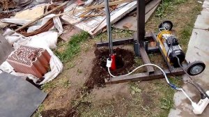 Самодельная буровая установка. Испытания.