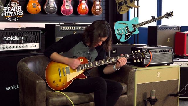 Gibson Custom Les Paul '58 Washed Cherry Sunburst смотреть онлайн