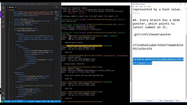Git Commit Hash Value | Branch HEAD pointer смотреть онлайн