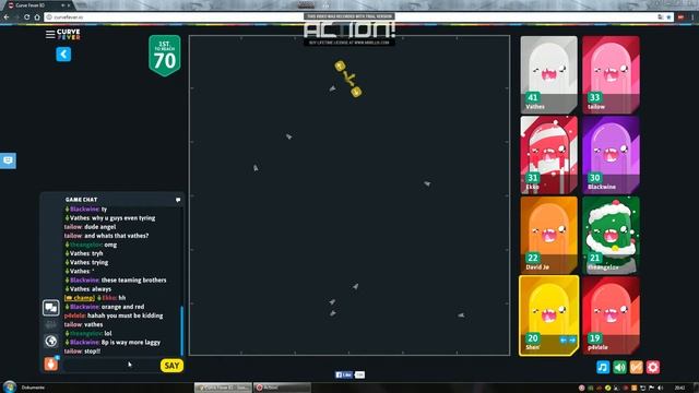 Curve Fever 3 Custom Game FFA (Thin)