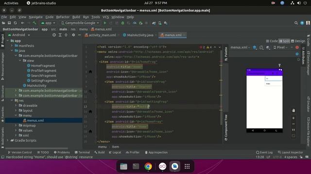 Bottom Navigation Using Navigation Component in android | Android BottomNavigation смотреть онлайн