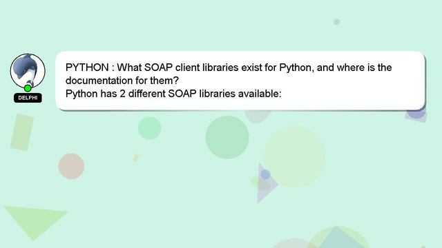 PYTHON : What SOAP client libraries exist for Python, and where is the documentation for them? смотреть онлайн