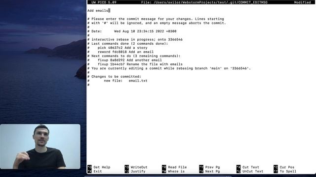 Как работает git rebase? 2 примера. Интерактивный rebase. Слияния. Как отменить git rebase? смотреть онлайн
