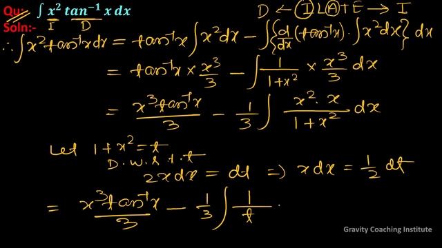 Q51 | Integrate ∫x^2 tan^(-1)⁡x | Integral of x square tan inverse x | Integration of x^2 tan^(-1)⁡ смотреть онлайн