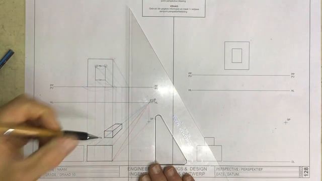 One point perspective drawing Gr10 JP workbook page 128 смотреть онлайн