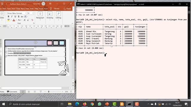 Pertemuan 5 Aplikasi Basis Data: Fungsi Agregasi & Distinct смотреть онлайн