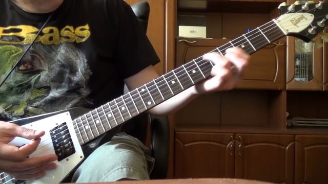 Простой риф №7 (риф на электрогитаре для начинающих гитаристов)