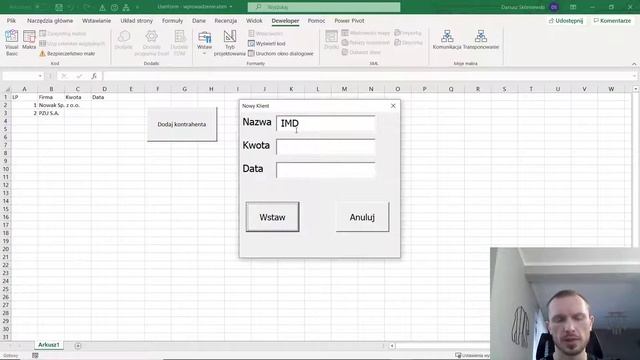 VBA - UserForm - Wprowadzanie wartości liczbowych i dat do arkusza Excel смотреть онлайн