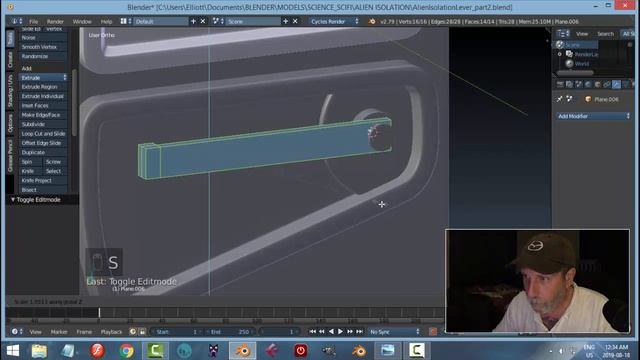 Blender: Modeling an Alien Isolation Lever (Part 2) смотреть онлайн