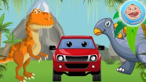 Красный пикапчик - Ищем пропавшие яйца динозавров - Мультик для детей