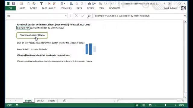 Webbrowser Animated Excel Facebook Loader for Excel 2010 & 2013 смотреть онлайн