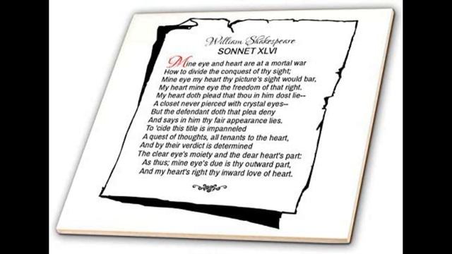 Reading Sonnet №46 by William Shakespeare (Читаю сонет №46 Уильяма Шекспира). смотреть онлайн