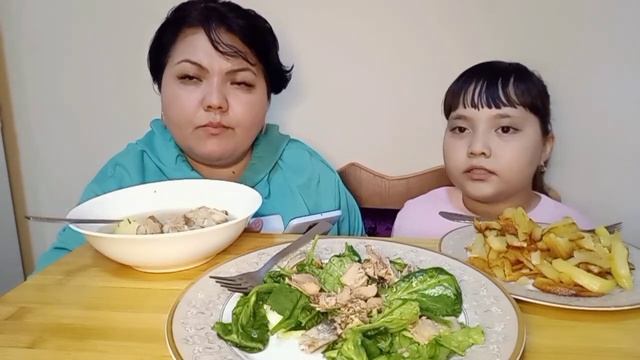 Мукбанг Шурпа ?/Картошка жареная ? смотреть онлайн