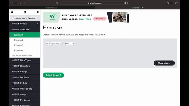 Kotlin Exercises Syntax & Variable #kotlindeveloper #Kotlinexercise #Exercises смотреть онлайн