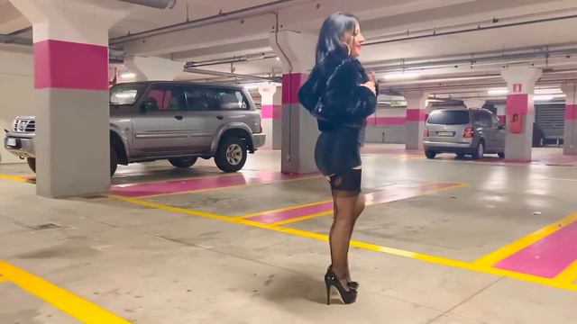 Flashing My Black Stockings