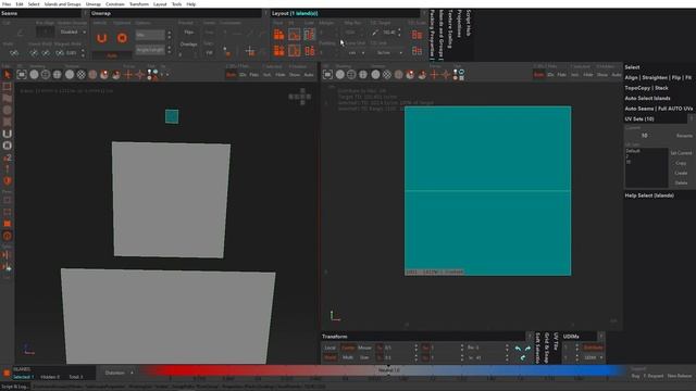 4. Layout и Projection RizomUV — Texel Density