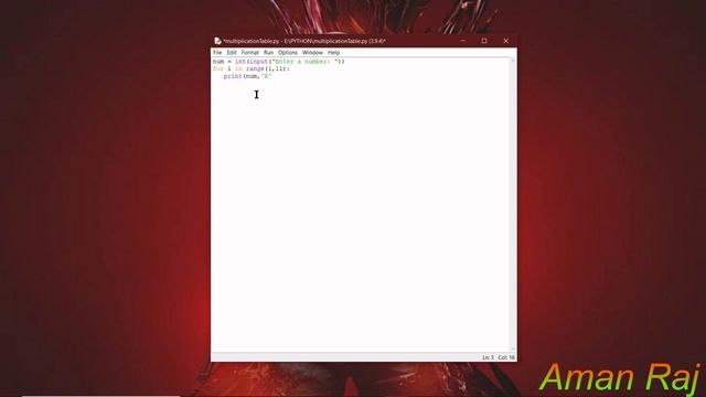 Multiplication Table program in python || #Python смотреть онлайн