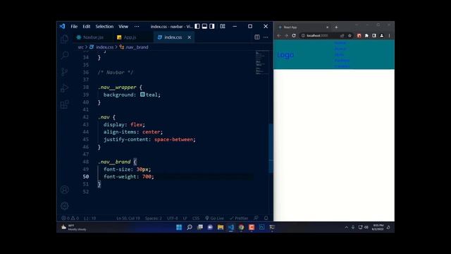 React Navbar Tutorial, Responsive and Dynamic, React Component смотреть онлайн