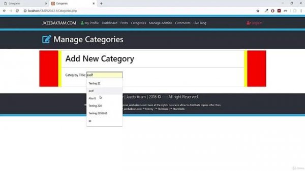 CMS Designing Categories Using Bootstrap 4 | PHP | 2020