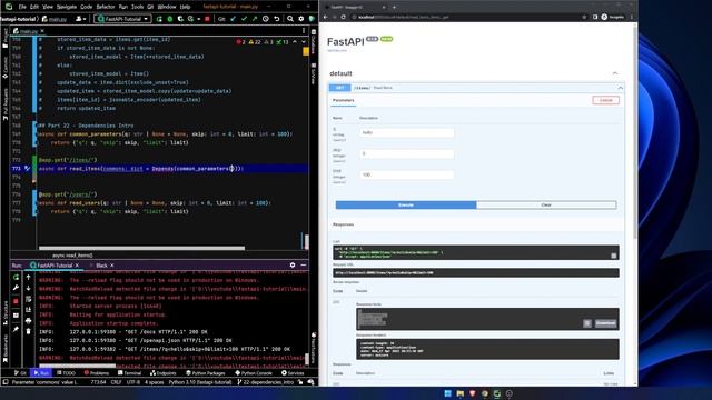 Fast API Tutorial, Part 22: Dependencies - Intro смотреть онлайн