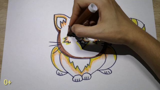 Как нарисовать Кота | Мультик раскраска Котик для детей | How to Draw a Cat смотреть онлайн