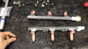 Сборка двигателя 1MZ-FE. Впускной коллектор, форсунки. Lexus RX300. Часть 4.