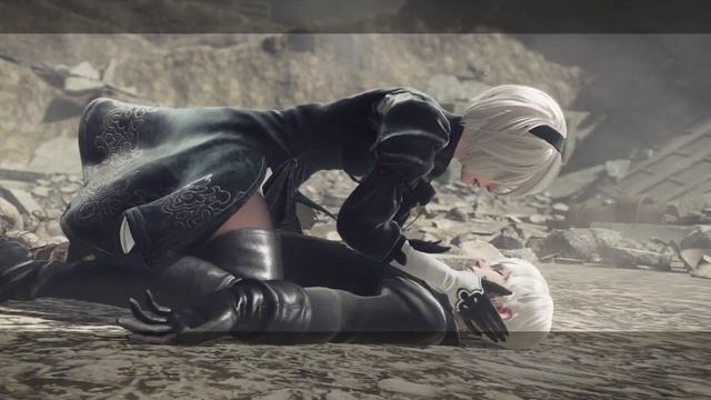 Nier: Automata Route A - Threat Disposal: Eve Dead, 2B Kills 9S "It Always Ends Like This" Cutscene смотреть онлайн