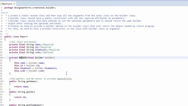 Creational Design Patterns in Java:Builder Design Pattern Demo смотреть онлайн