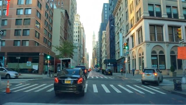 New York City 5K - Lower Manhattan - Bowling Green - Charging Bull - Driving Downtown USA смотреть онлайн