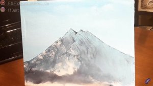 ? How to Paint Mountain Landscape for beginners/ как нарисовать горы акрилом для начинающих