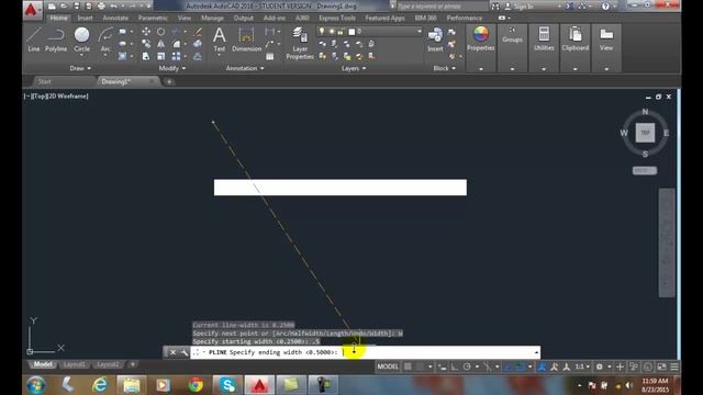 AutoCAD I 04-14 Setting Polyline Width смотреть онлайн