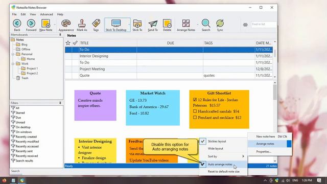 Windows: Understanding auto arranging of sticky notes inside a memoboard in Notezilla for Windows смотреть онлайн