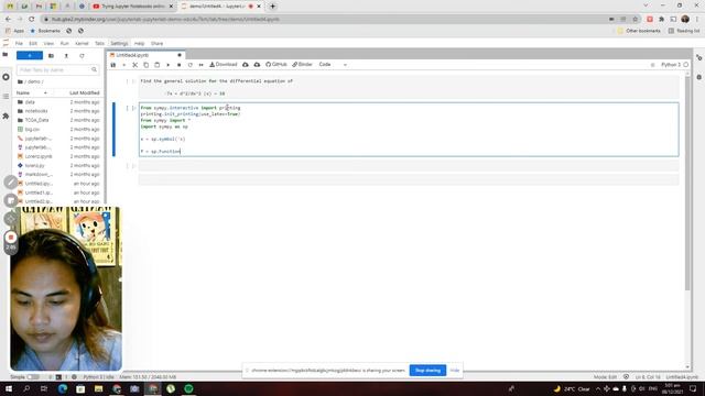 SOLVING DIFFERENTIAL EQUATION USING PYTHON смотреть онлайн