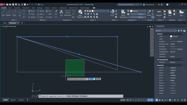 AutoCAD 2D tutorial | How to draw Line and Polyline in AutoCAD | Line |Polyline. смотреть онлайн