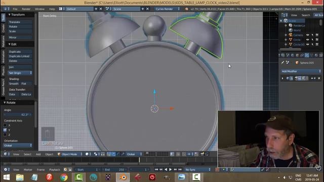 Blender: Nightstand, Lamp and Clock (Part 3: Clock) смотреть онлайн