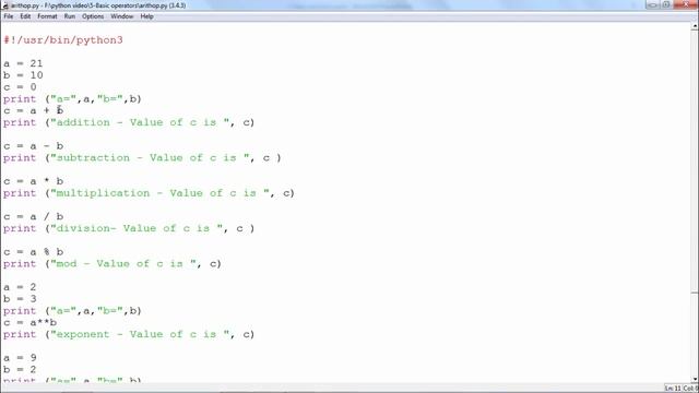 Python - Arithmetic Operators смотреть онлайн