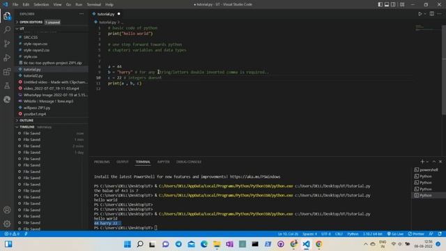 Basics With Python!! Intro & Strings , list n tuples смотреть онлайн