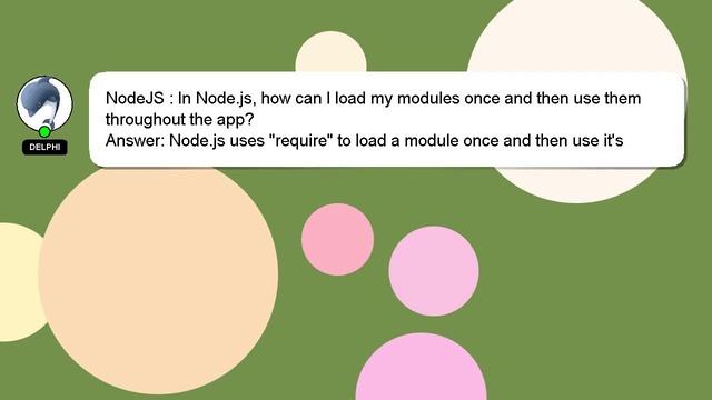 NodeJS : In Node.js, how can I load my modules once and then use them throughout the app? смотреть онлайн