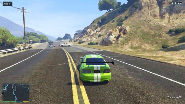GTA 5 FASTEST SUPERCAR VS POLICE CHASE - Toyota Celica (Calico GTF) (GTA V Funny Moments) смотреть онлайн