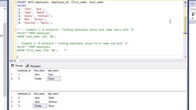 SQL Wildcards and Operators - DBMS Tutorial смотреть онлайн