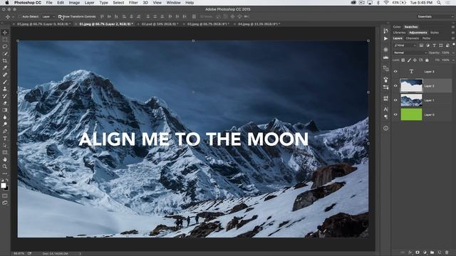 How to Use the Move Tool - Photoshop CC #PSin30 смотреть онлайн