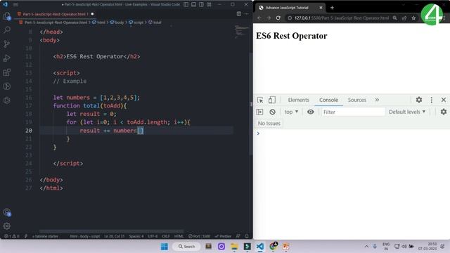 #5 Advance JavaScript Rest Operator Tutorial In Hindi | Advance JavaScript Tutorial In Hindi смотреть онлайн