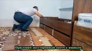 Кровать с выдвижными ящиками своими руками/ Tortmali krovatni o'zingiz yasang