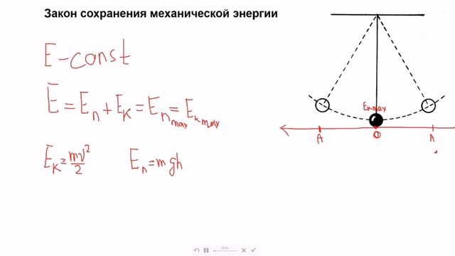 Лабораторная работа/Физика/Изучения закона сохранения механической энергии/теория смотреть онлайн