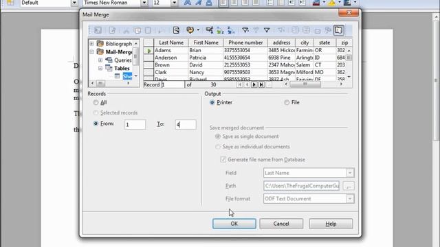LibreOffice-Writer (88) MailMerge-Part2 Create a Form Letter смотреть онлайн