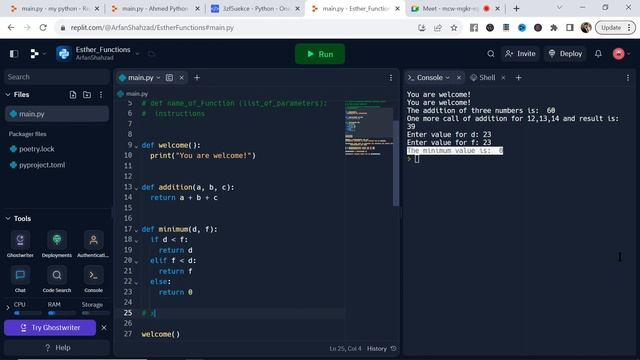 Python Programming| Functions Parameters Return Types and External Libraries| Arfan Shahzad смотреть онлайн